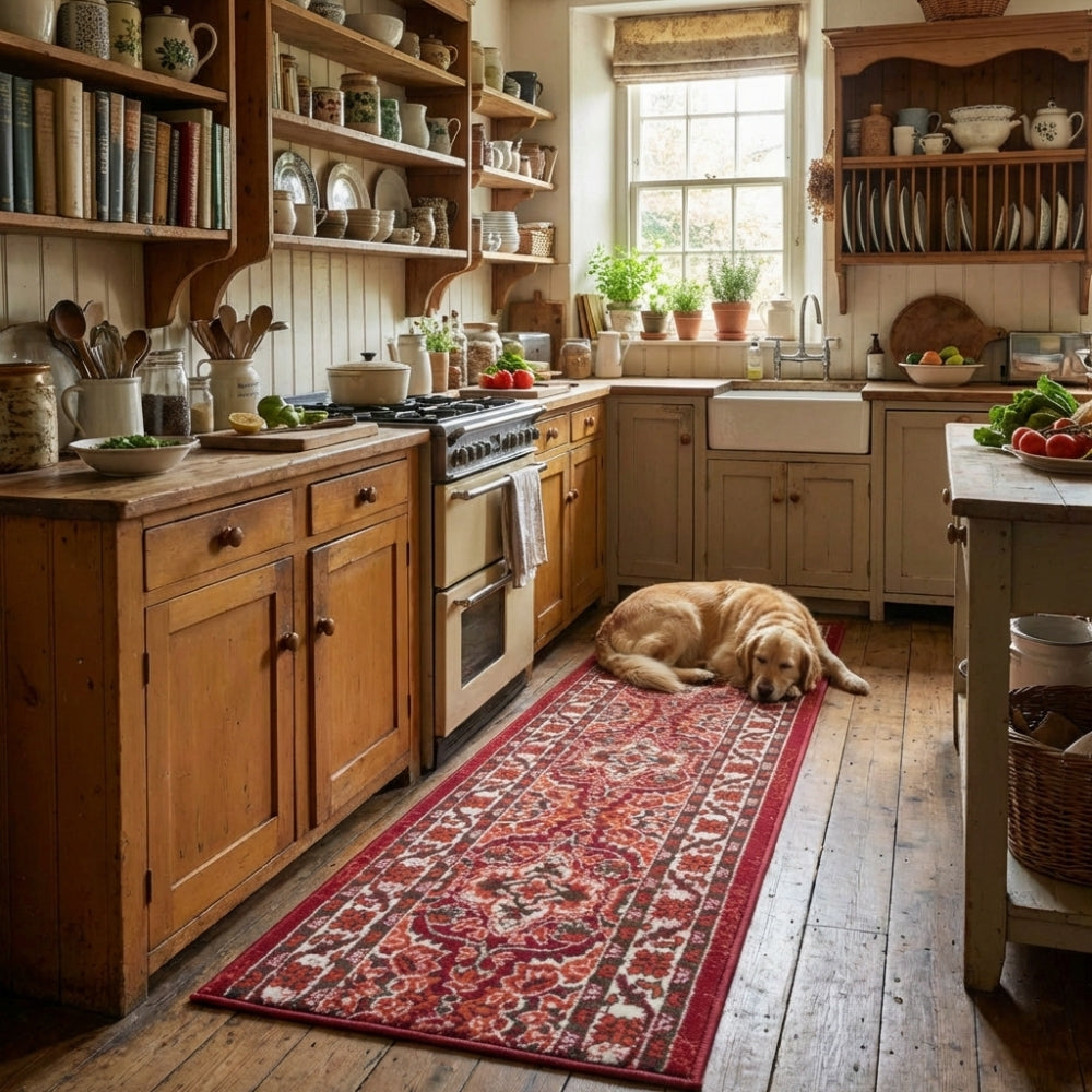 Senneh Red Kitchen Runner