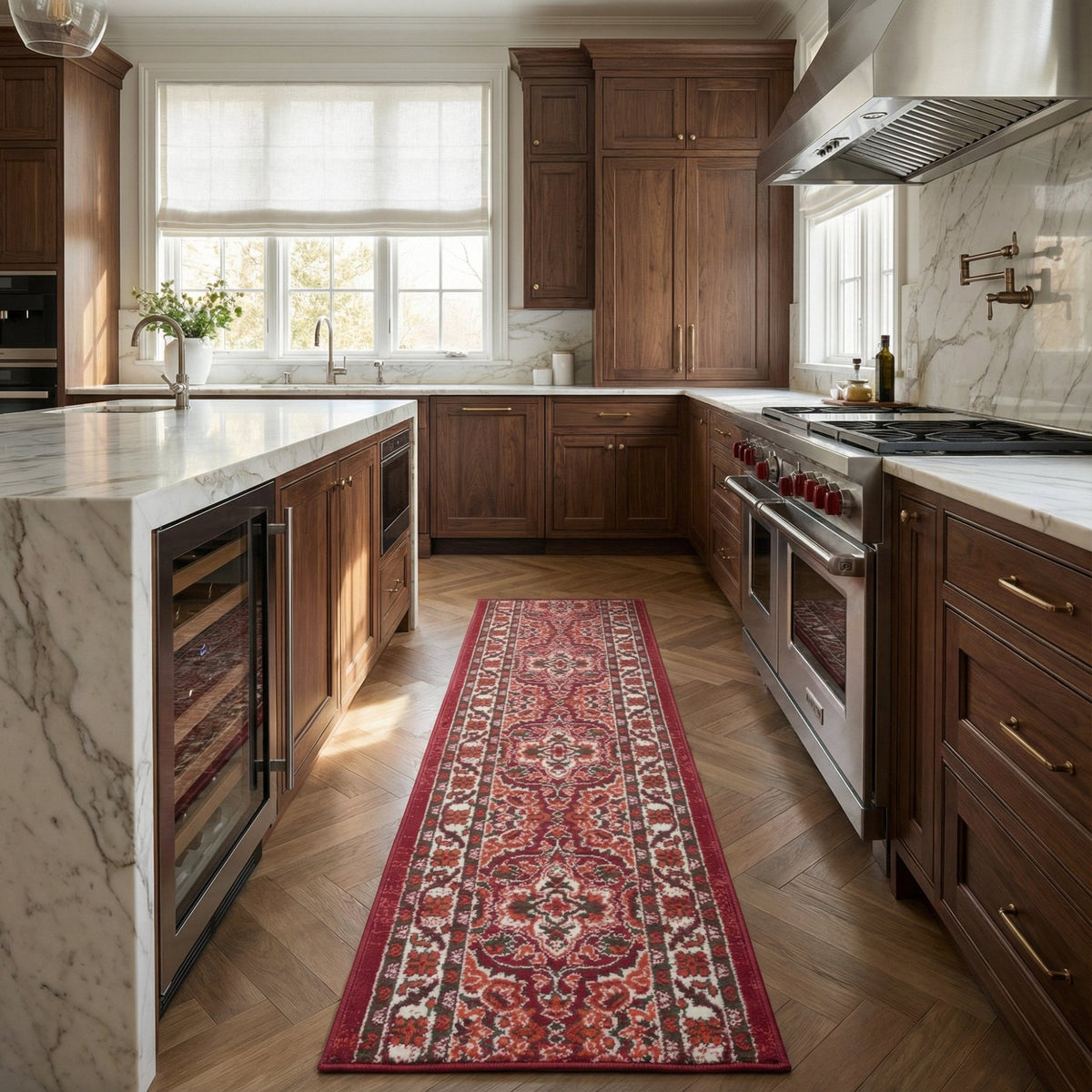 Senneh Red Kitchen Runner