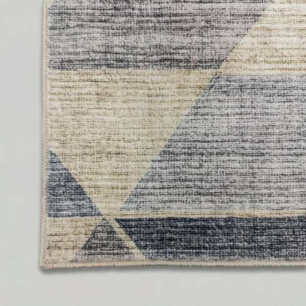 Shamir Grey/Ivory Washable Kitchen Runner