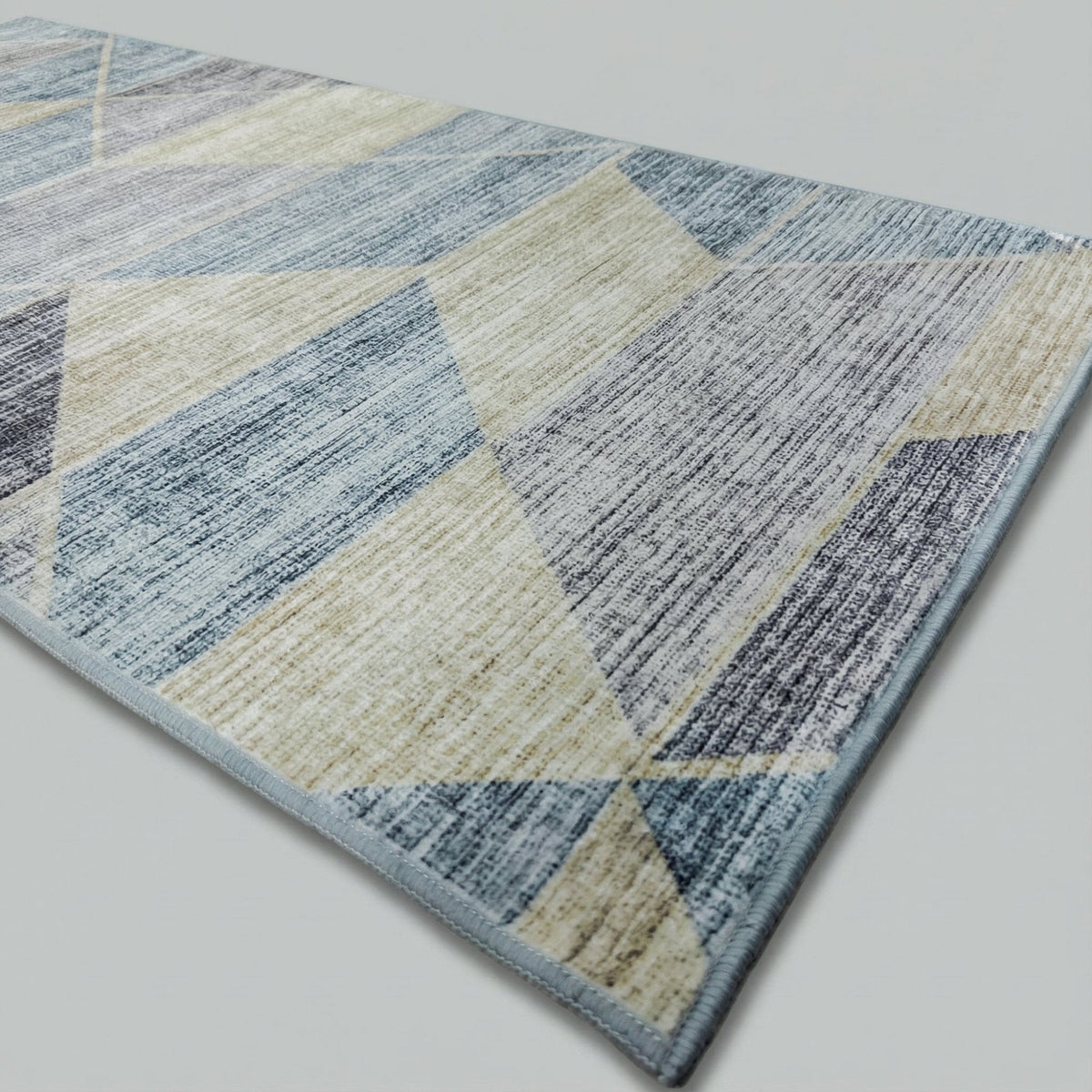 Shamir Multi/Blue Washable Kitchen Runner