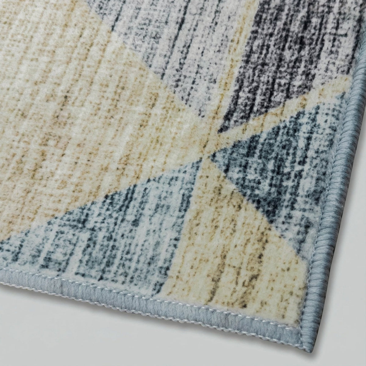 Shamir Multi/Blue Washable Kitchen Runner