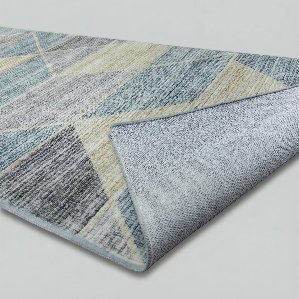 Shamir Multi/Blue Washable Kitchen Runner
