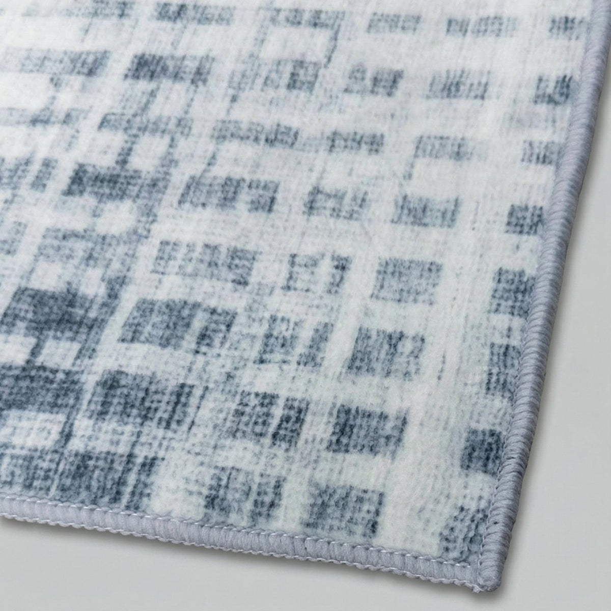 Santona Light Blue Washable Kitchen Runner