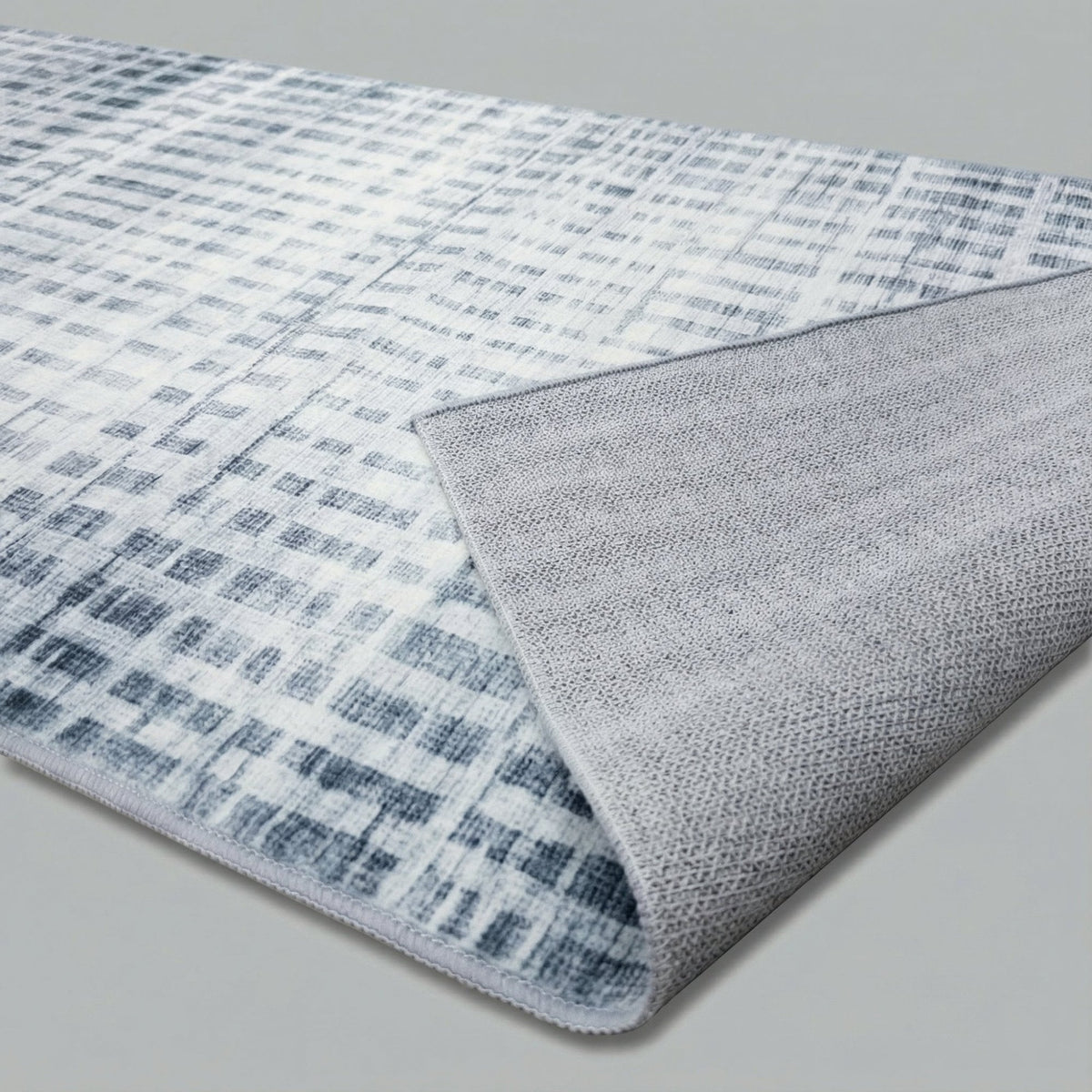 Santona Light Blue Washable Kitchen Runner