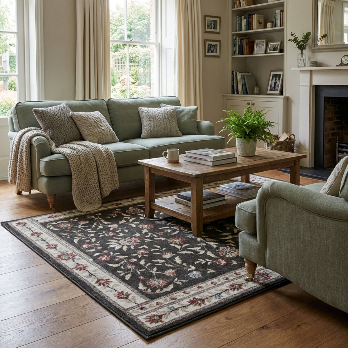Heirloom Dorothea Abbey Navajo White Area Rug