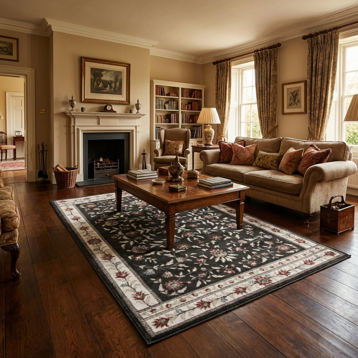 Heirloom Dorothea Abbey Navajo White Area Rug