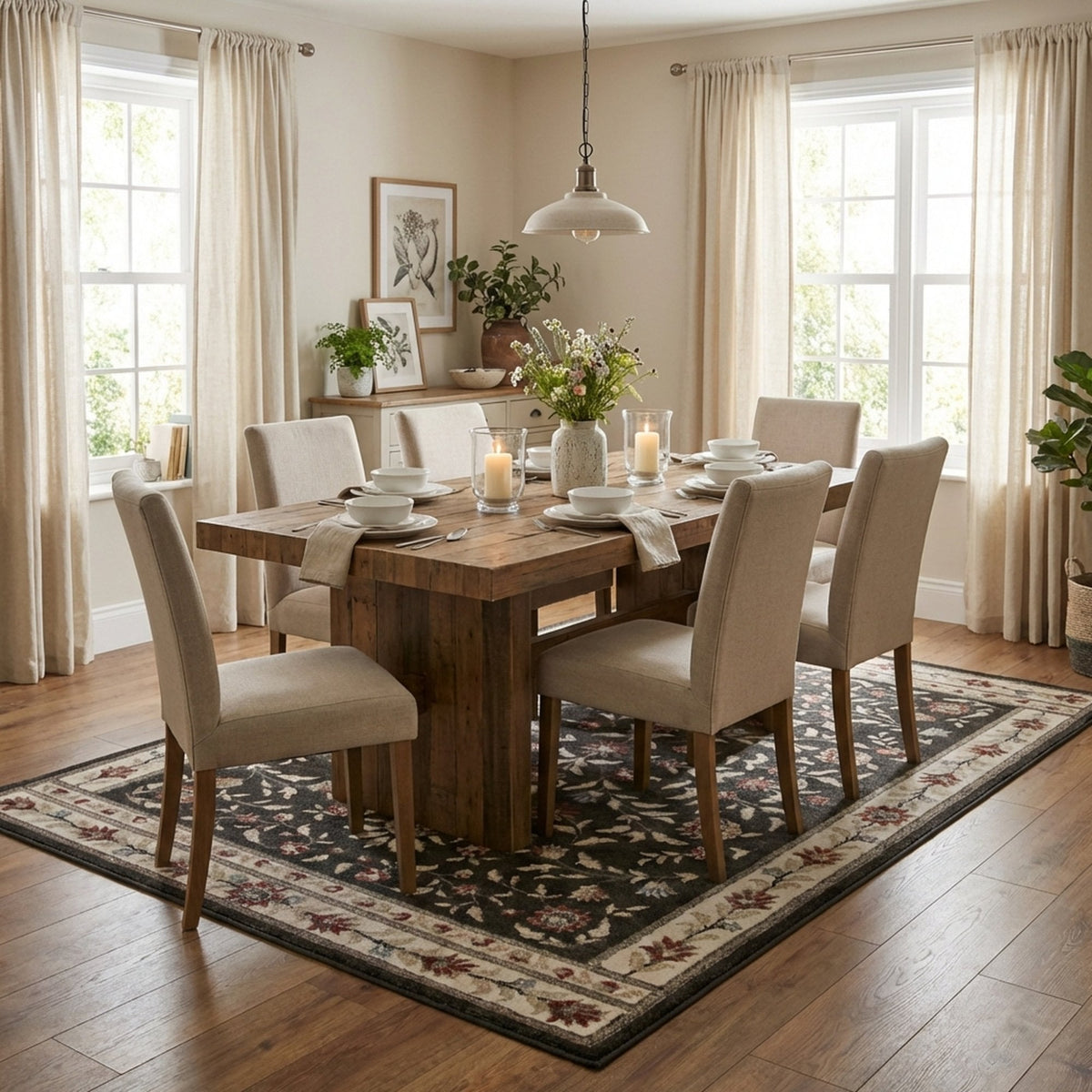 Heirloom Dorothea Abbey Navajo White Area Rug