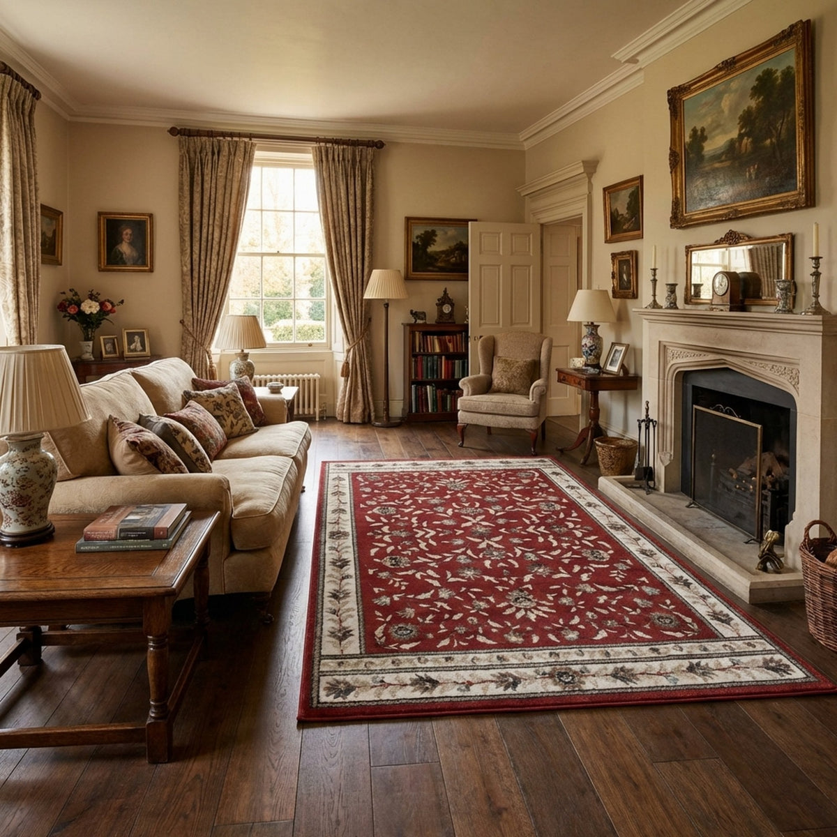 Heirloom Dorothea Cinnabar Navajo White Area Rug
