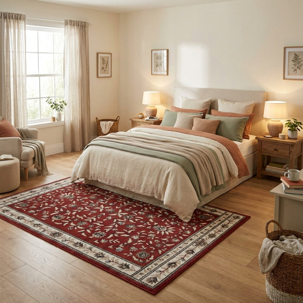 Heirloom Dorothea Cinnabar Navajo White Area Rug