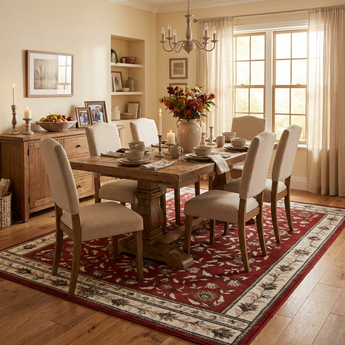 Heirloom Dorothea Cinnabar Navajo White Area Rug