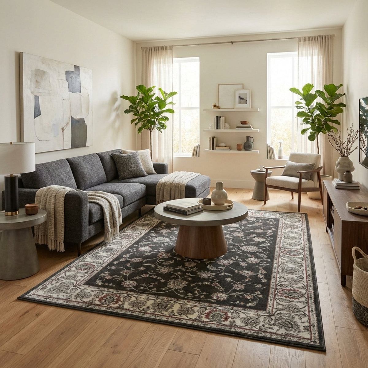Heirloom Rockland Abbey Navajo White Area Rug