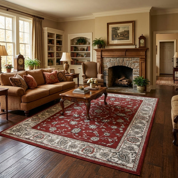Heirloom Rockland Cinnabar Navajo White Area Rug
