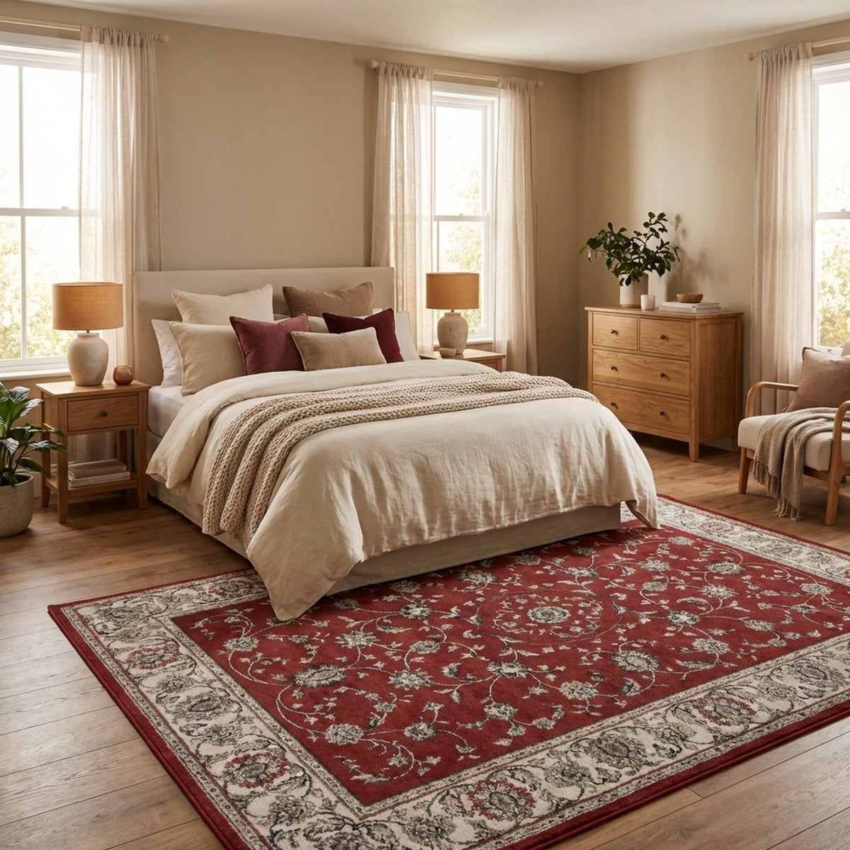 Heirloom Rockland Cinnabar Navajo White Area Rug