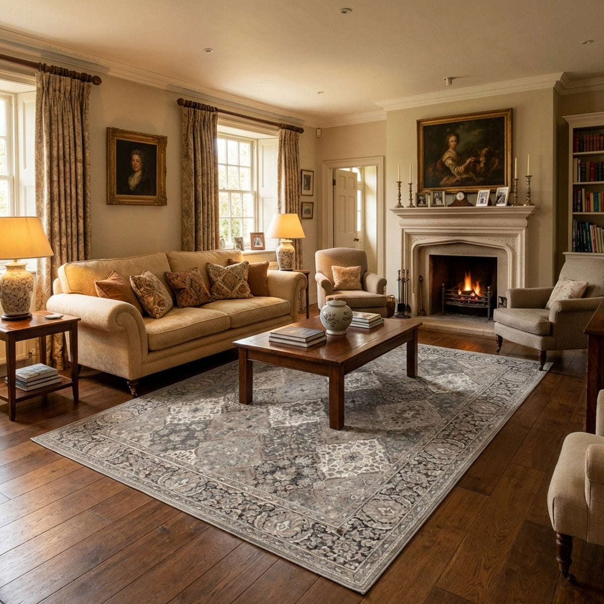 Clearwater Chalk Gunmetal Area Rug