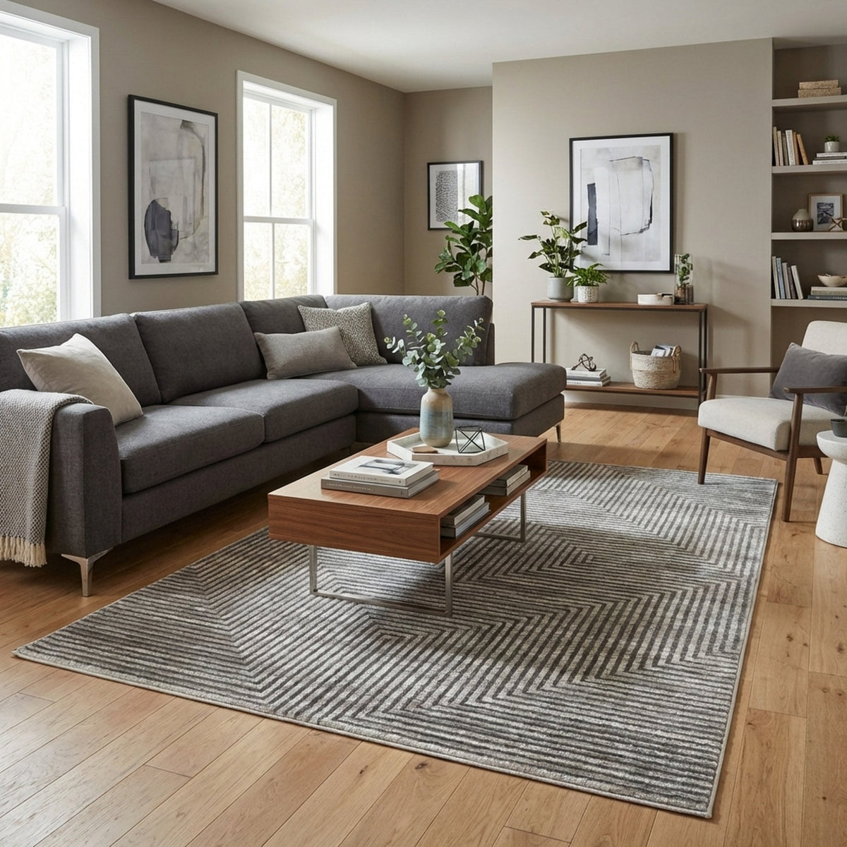 Landscape Pumice Smoke Area Rug
