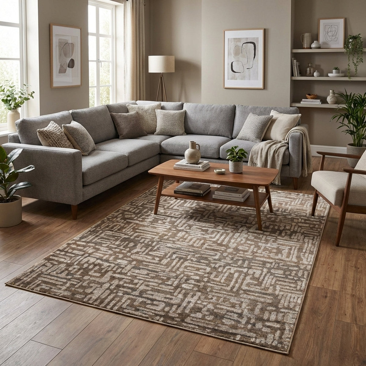 Adore Tile Greige Area Rug