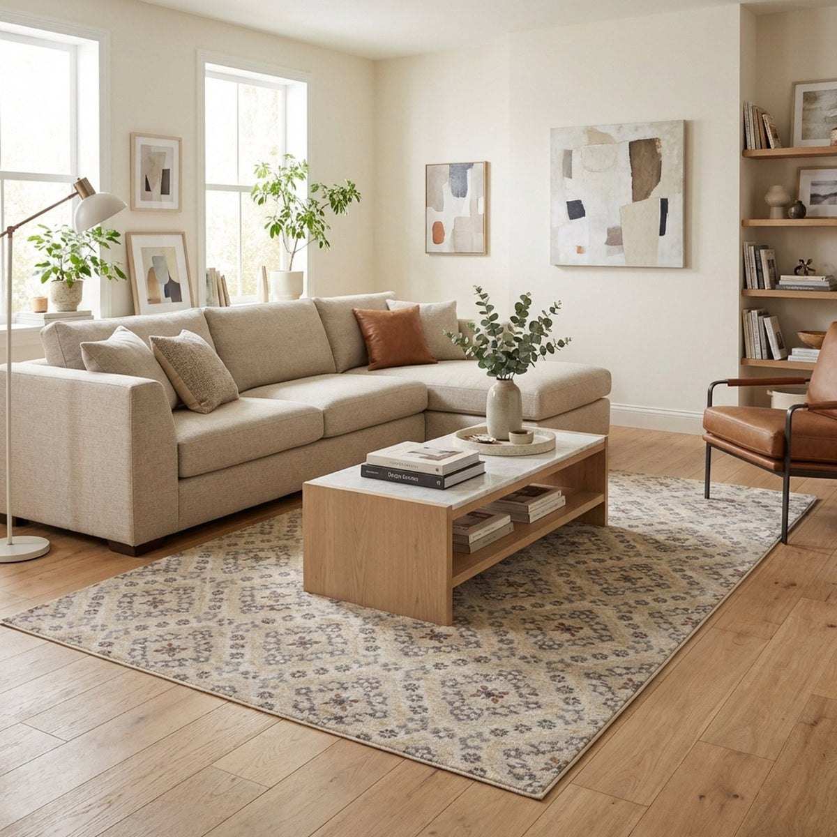 Montville Albaster Latte Area Rug