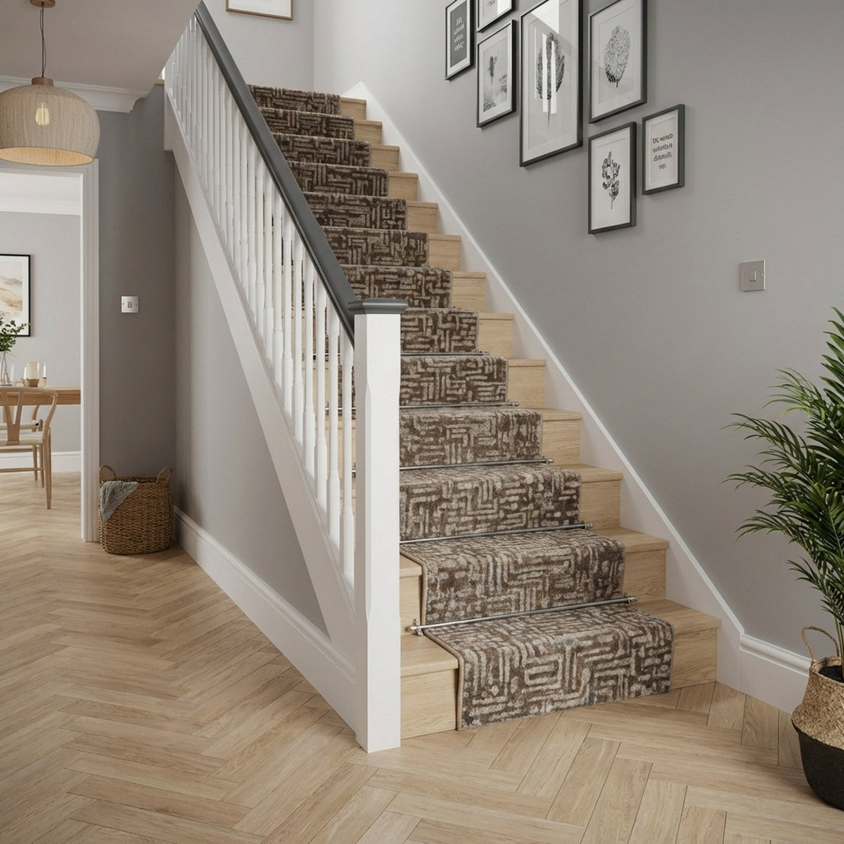 Adore Tile Greige Stair Runner
