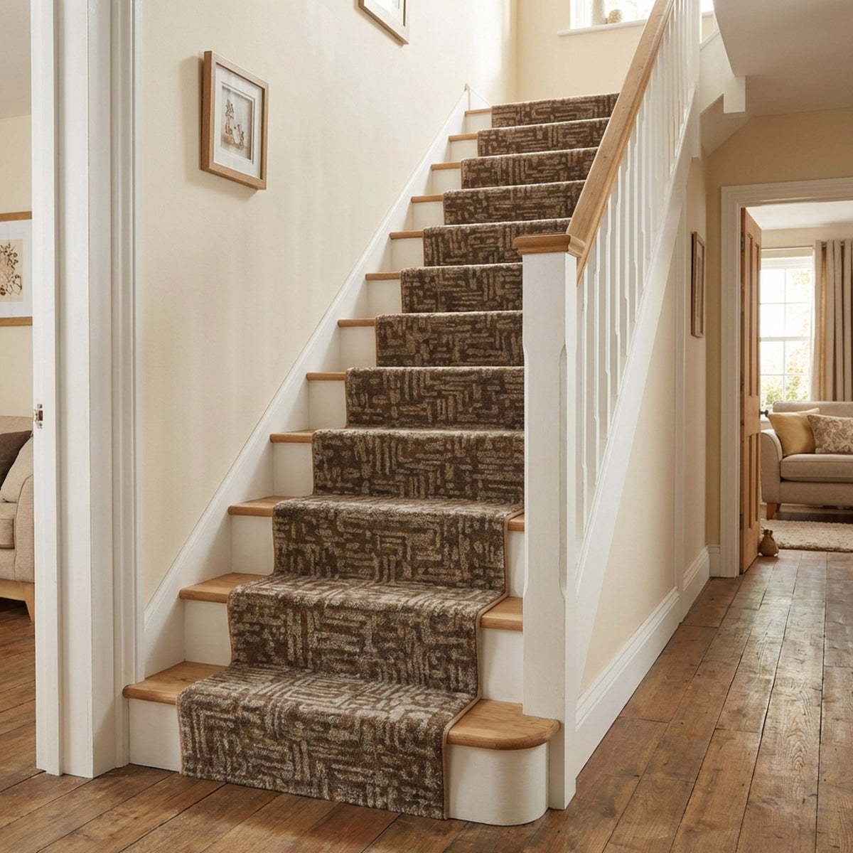 Adore Tile Greige Stair Runner