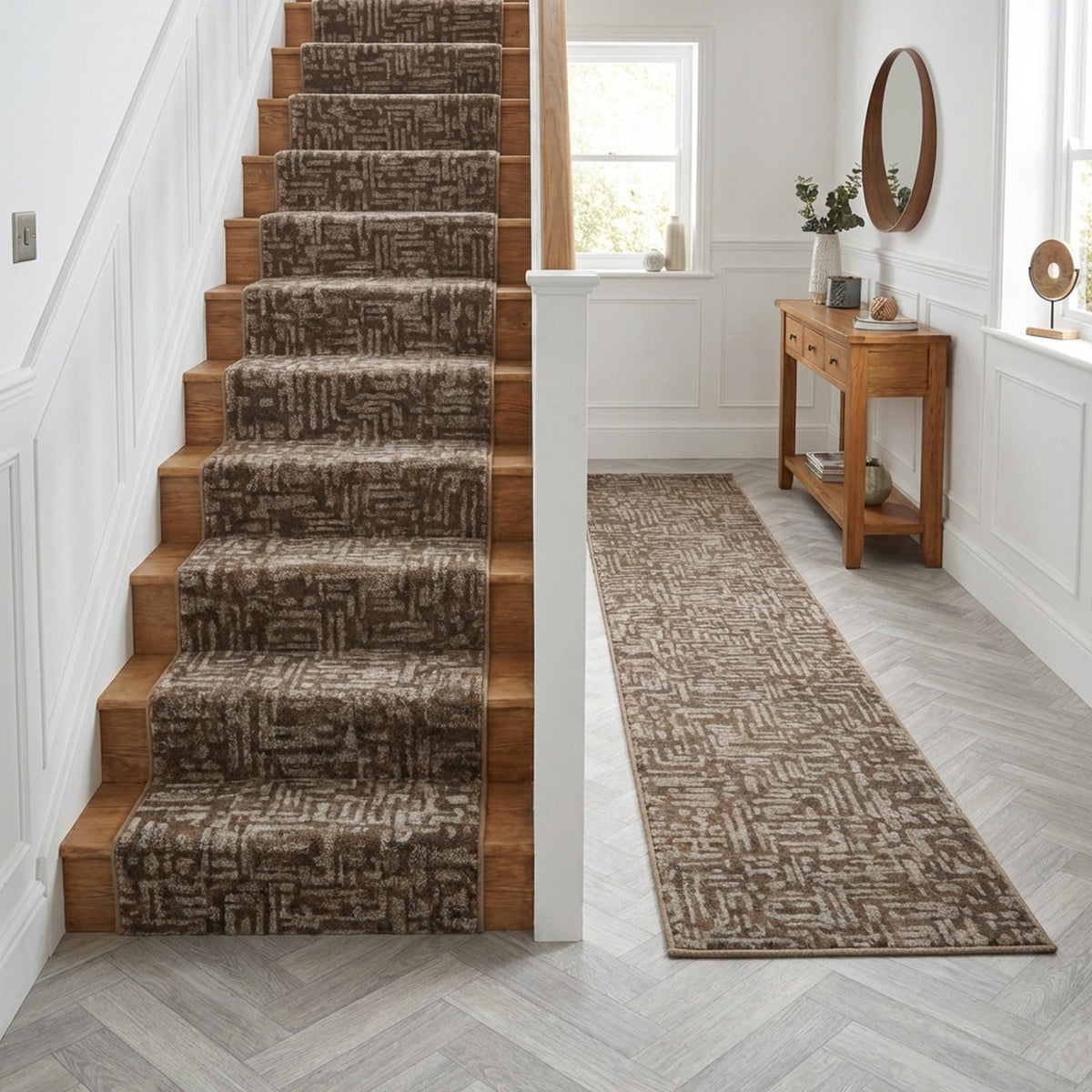 Adore Tile Greige Stair Runner
