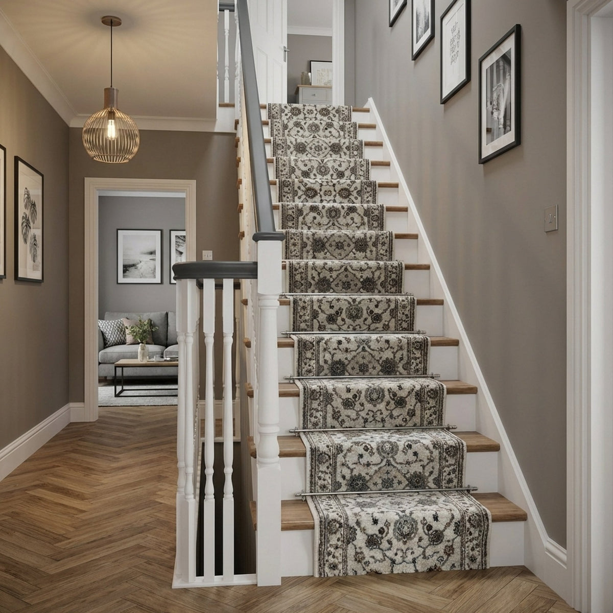 Adore Whitecap Greige Stair Runner