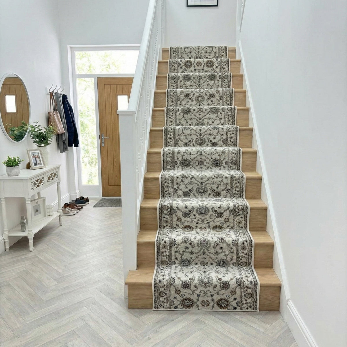 Adore Whitecap Greige Stair Runner