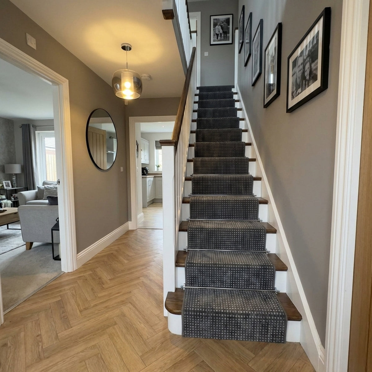 Canyon Gravel Cement Stair Runner