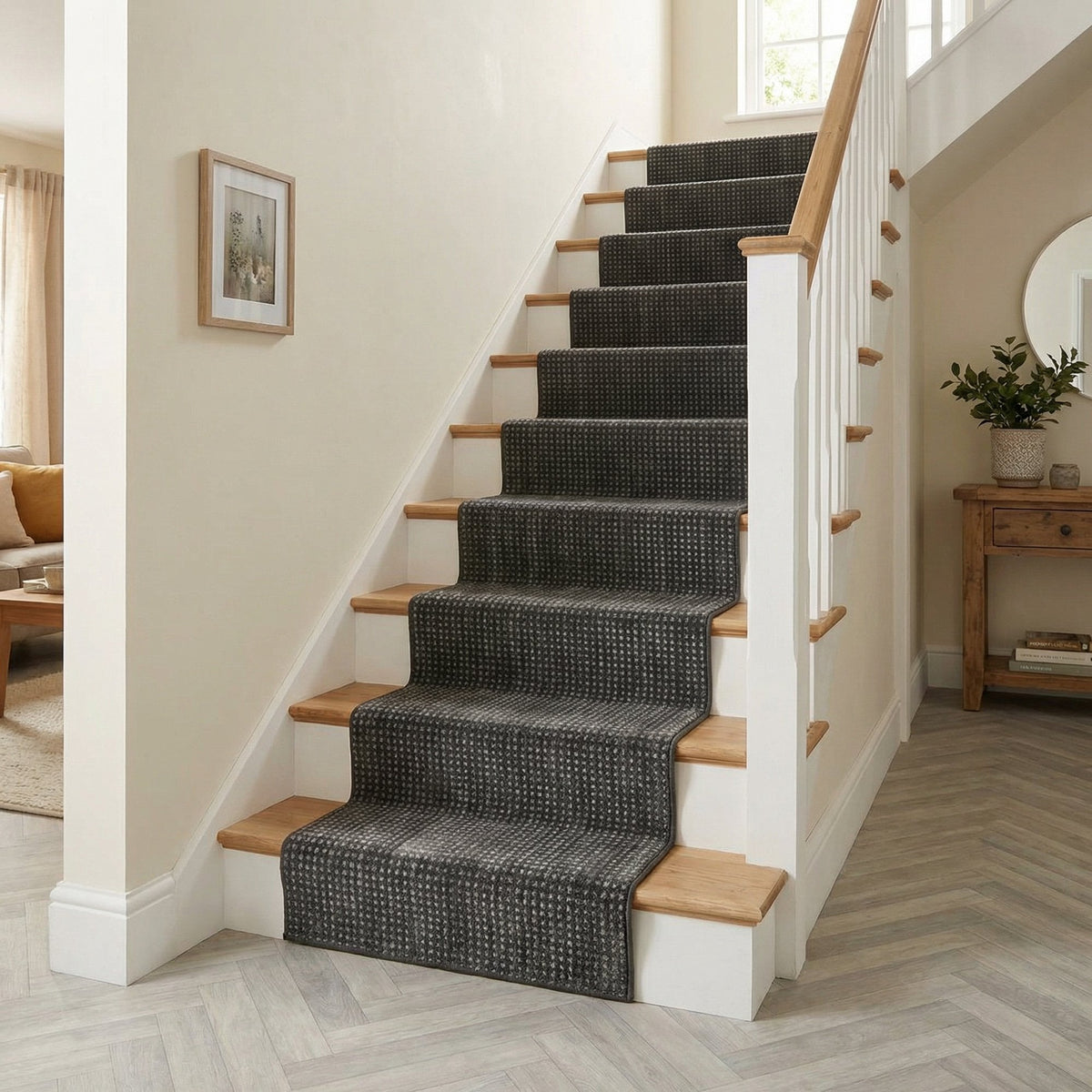Canyon Gravel Cement Stair Runner
