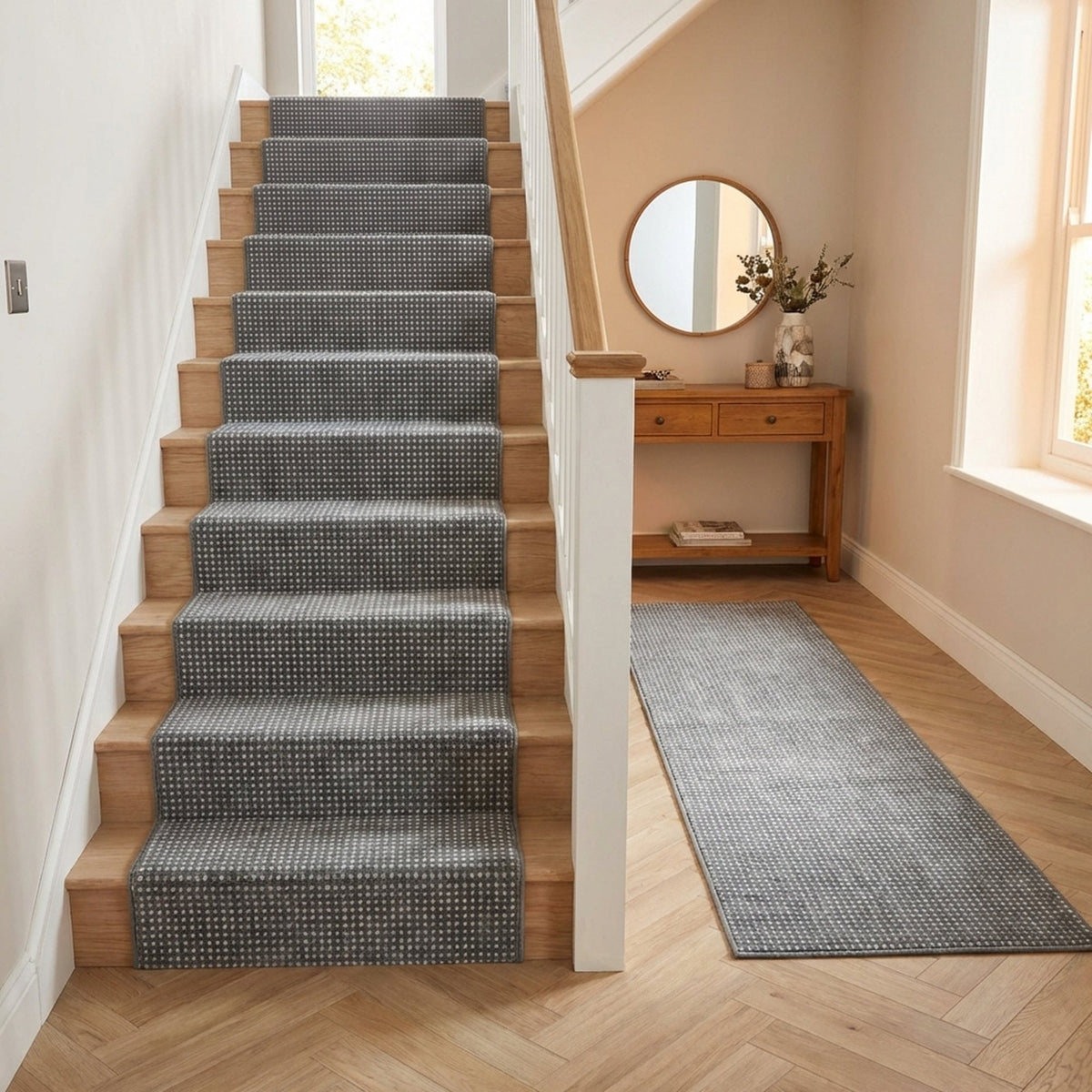 Canyon Gravel Cement Stair Runner