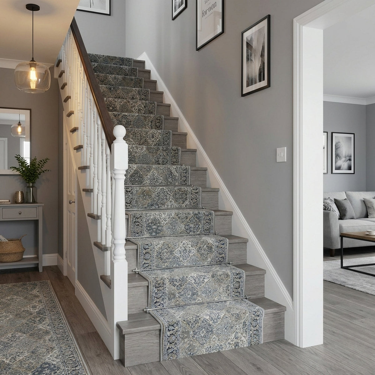 Clearwater Chalk Gunmetal Stair Runner