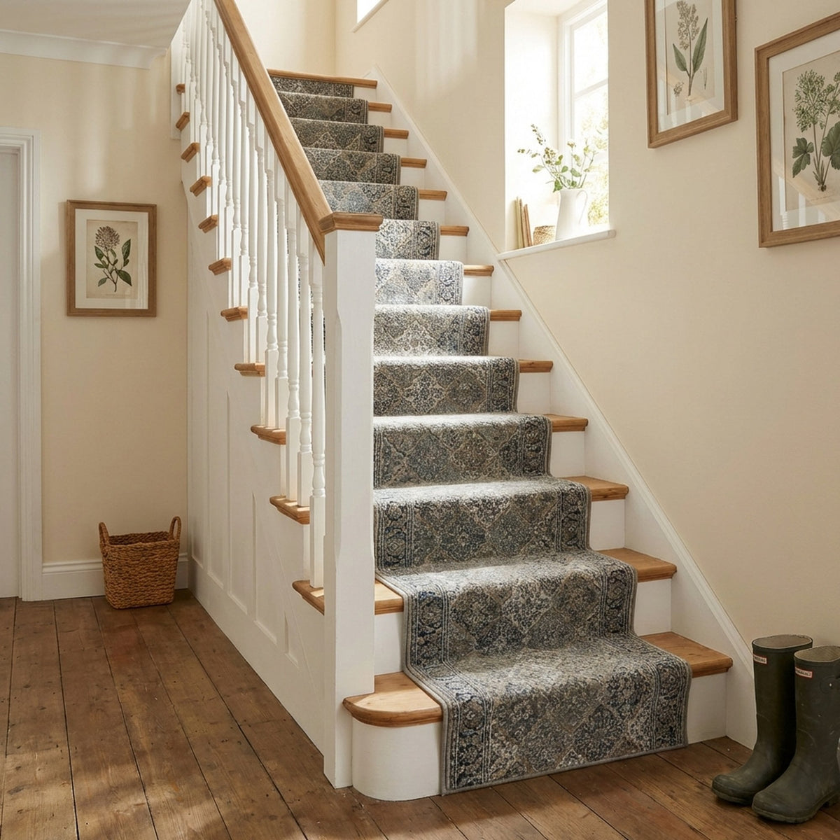 Clearwater Chalk Gunmetal Stair Runner