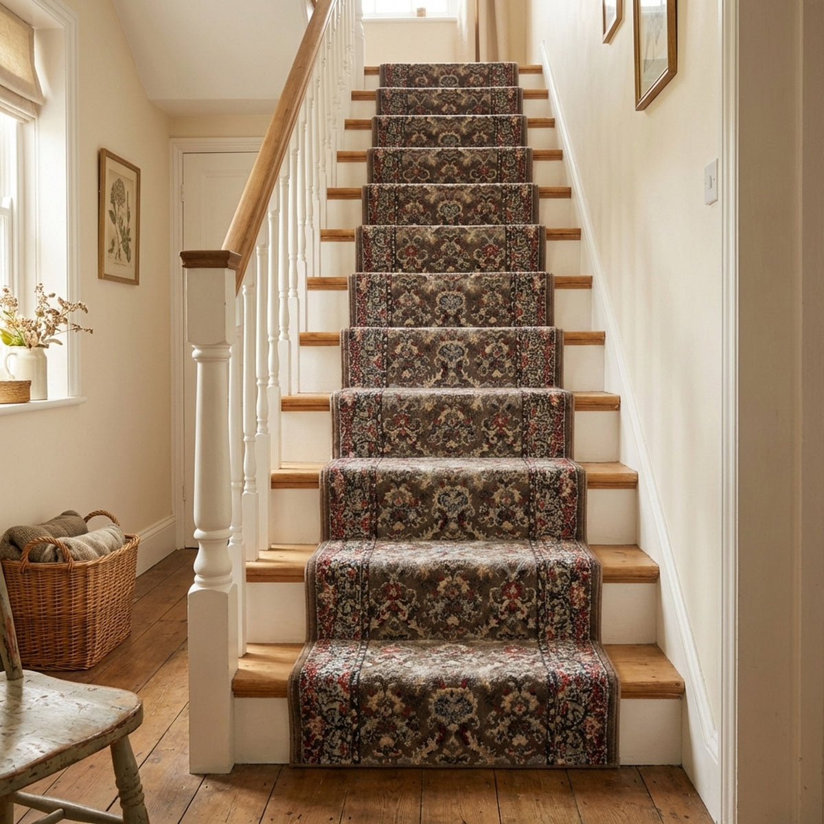 Heirloom Tan/Navajo White Stair Runner