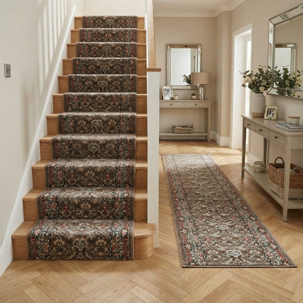 Heirloom Tan/Navajo White Stair Runner