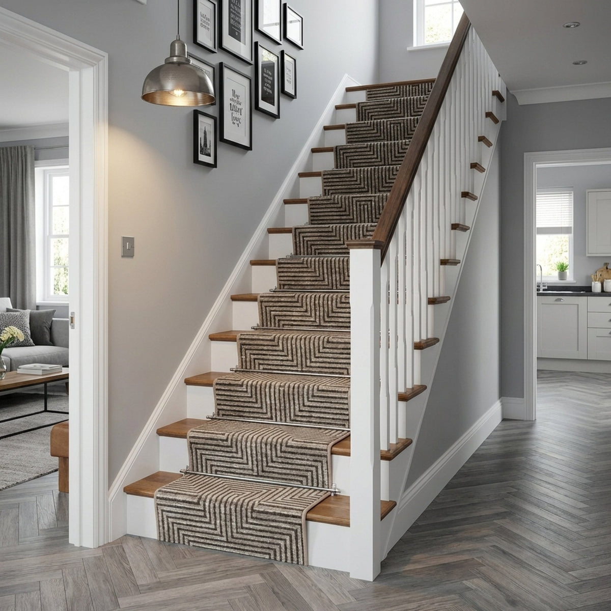 Landscape Pumice Smoke Stair Runner