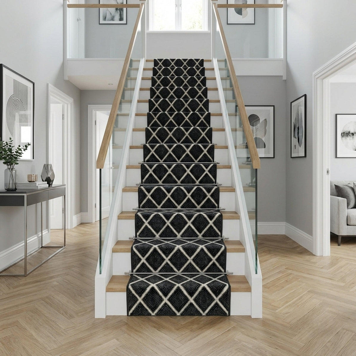 Milan Castle Ebony Stair Runner