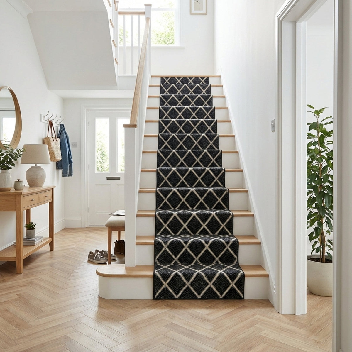 Milan Castle Ebony Stair Runner