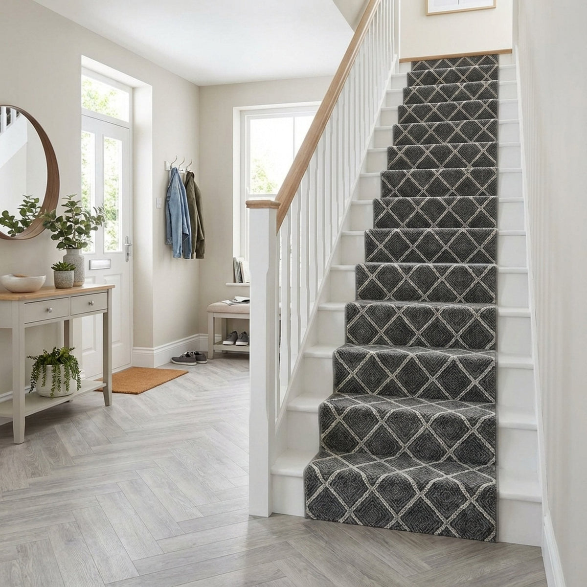 Milan Sterling Birch Stair Runner