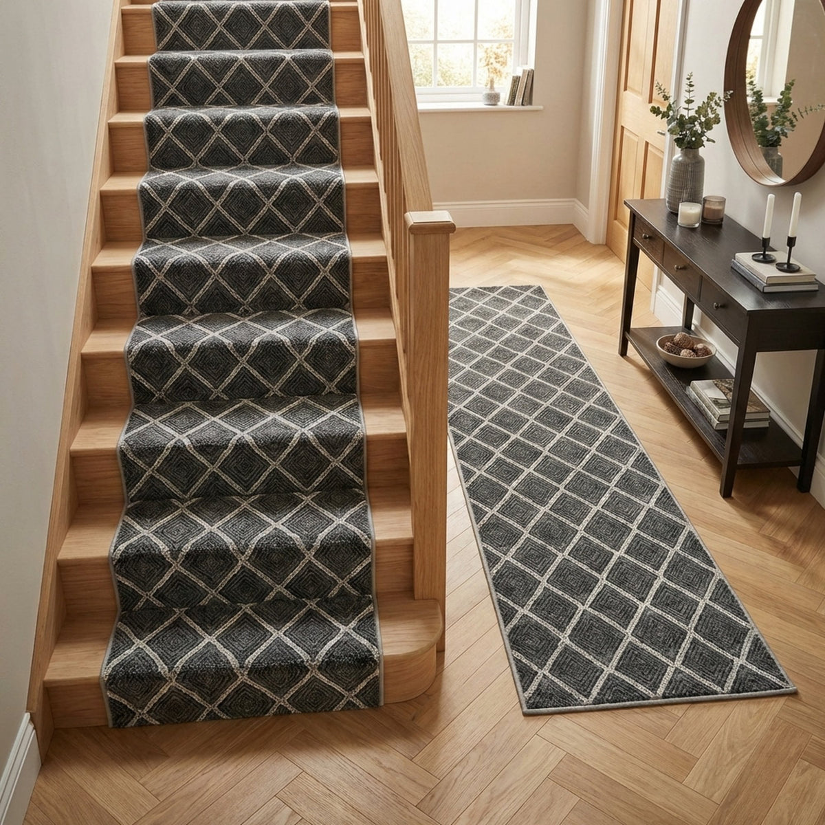 Milan Sterling Birch Stair Runner