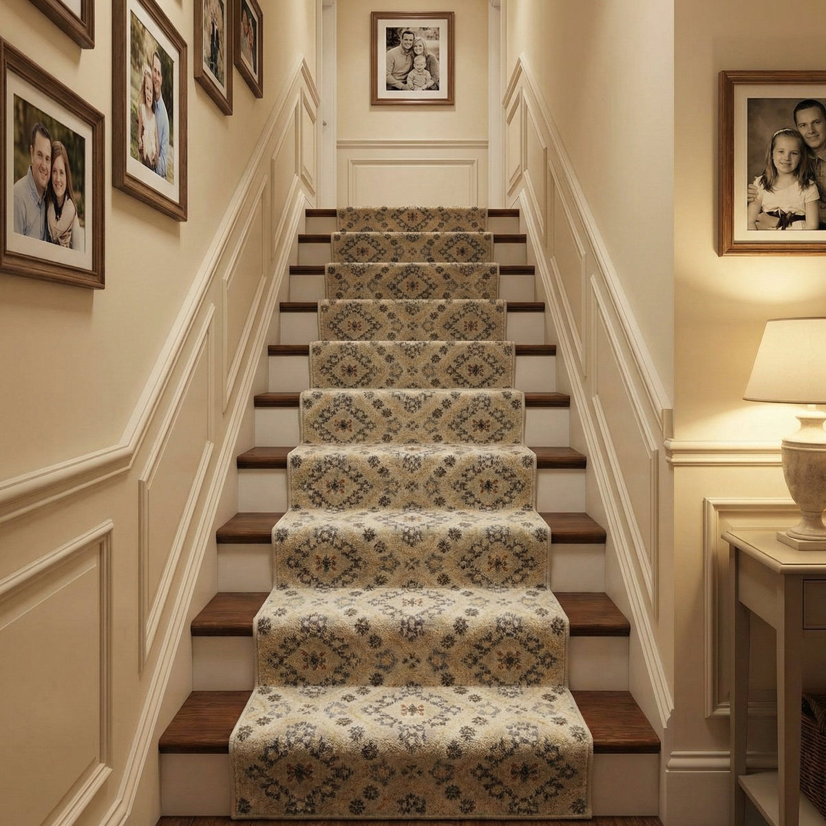 Montville Alabaster Latte Stair Runner