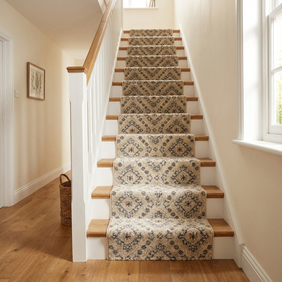Montville Alabaster Latte Stair Runner
