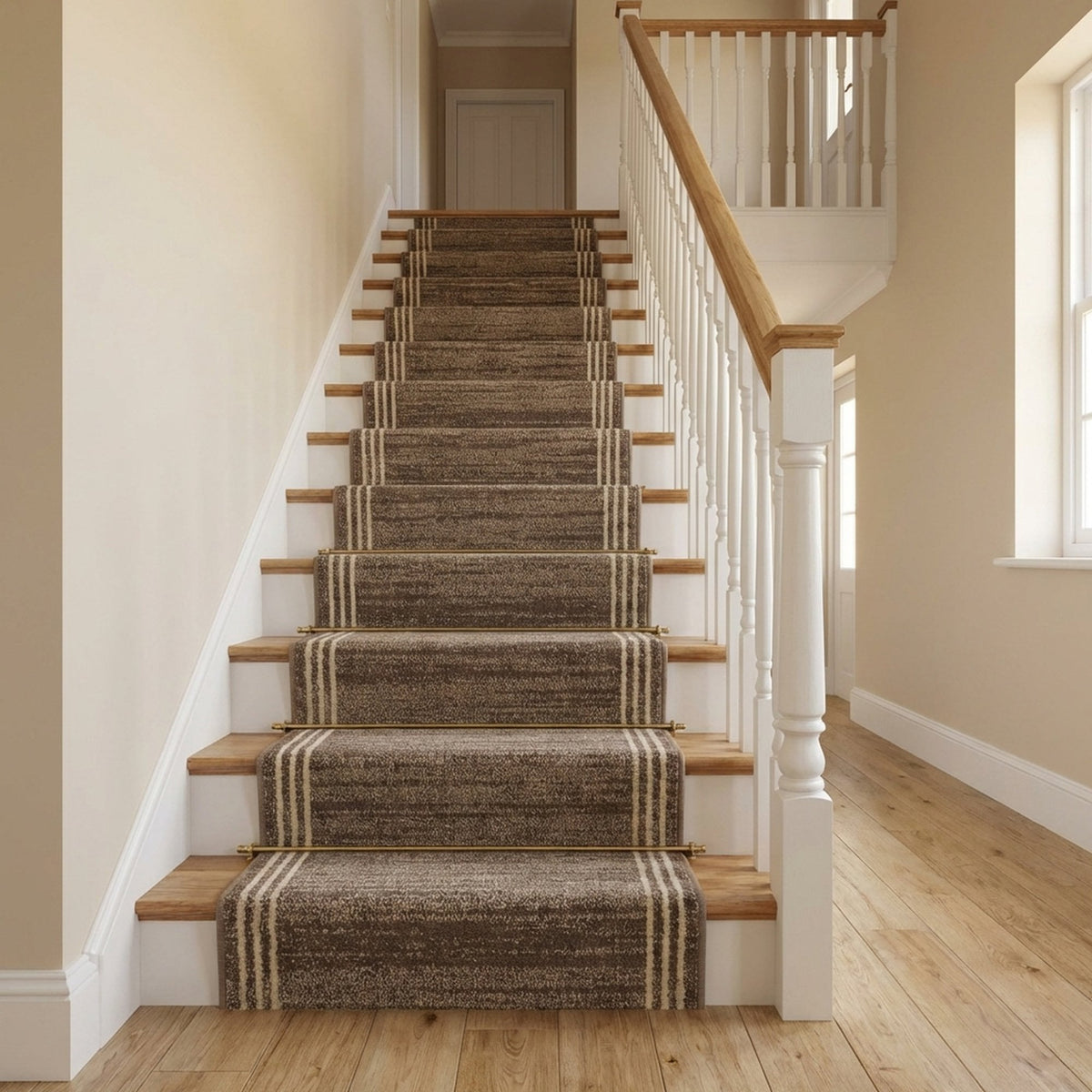 Montville Dylan Latte Alabaster Stair Runner