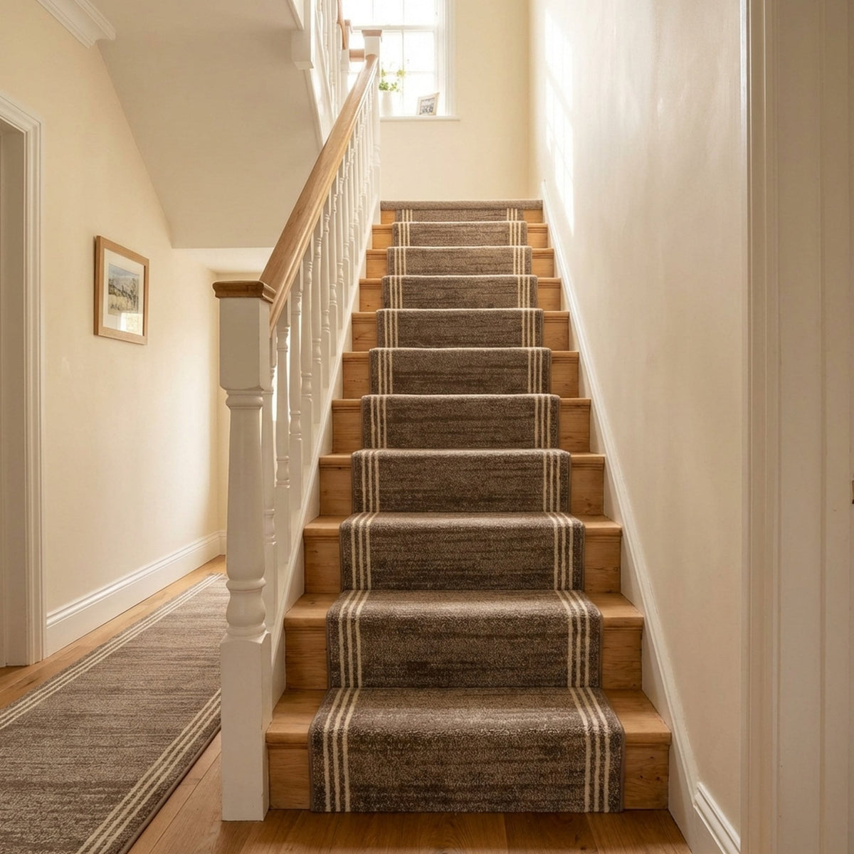 Montville Dylan Latte Alabaster Stair Runner