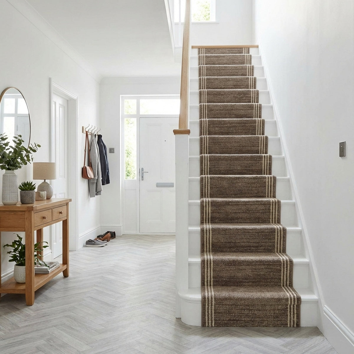 Montville Dylan Latte Alabaster Stair Runner