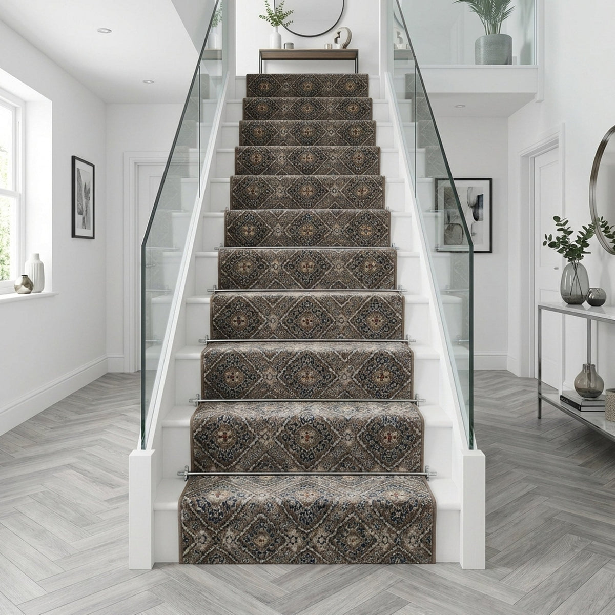 Montville Latte Sand Stair Runner