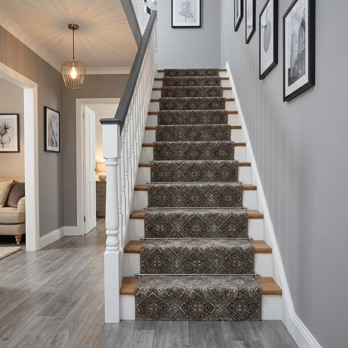 Montville Latte Sand Stair Runner