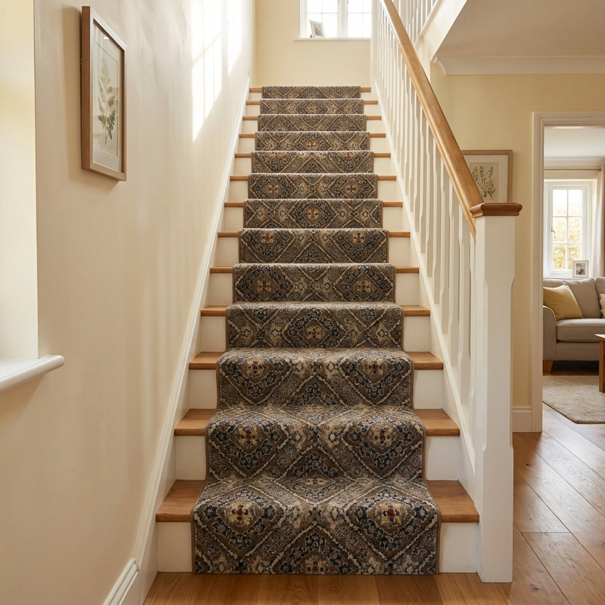 Montville Latte Sand Stair Runner