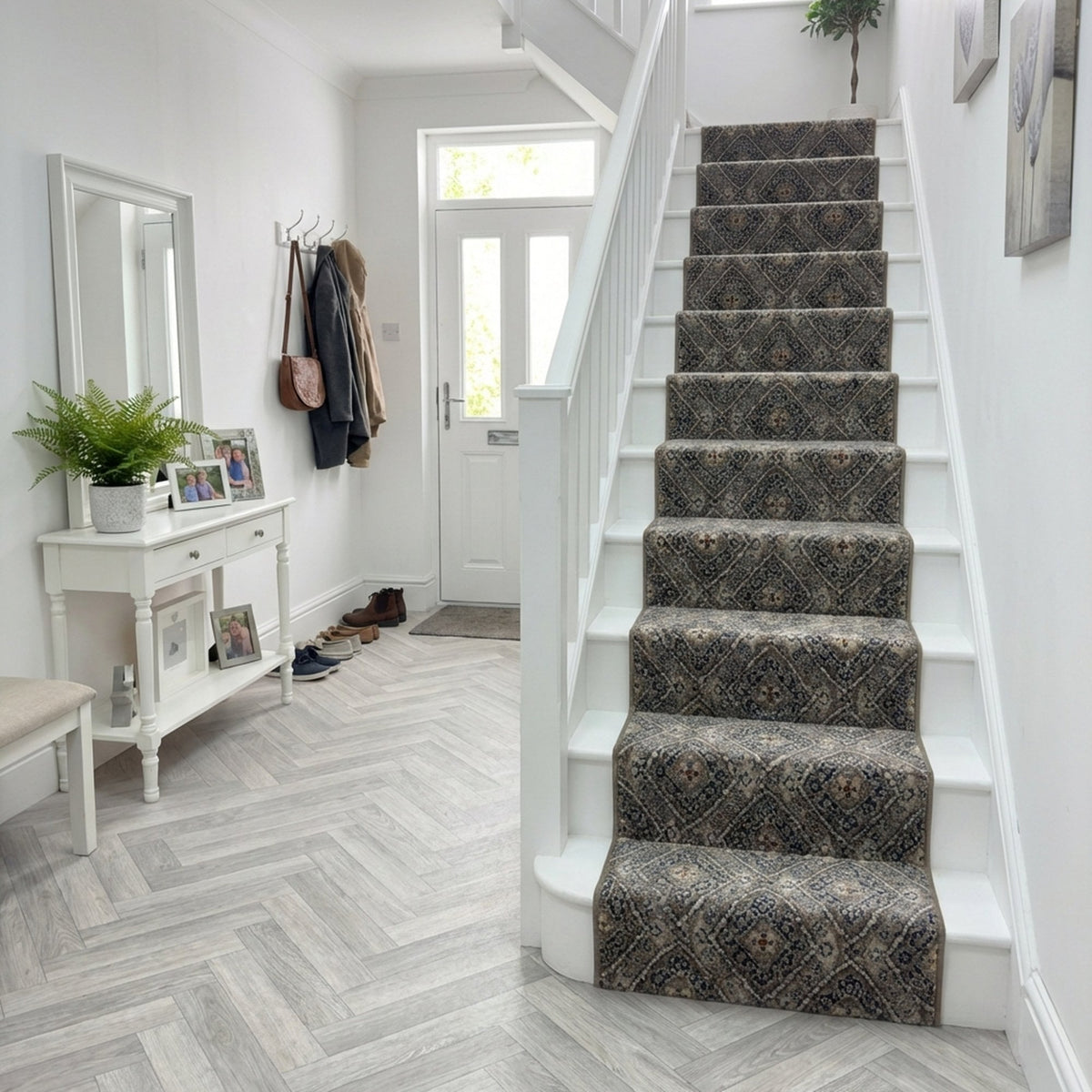 Montville Latte Sand Stair Runner