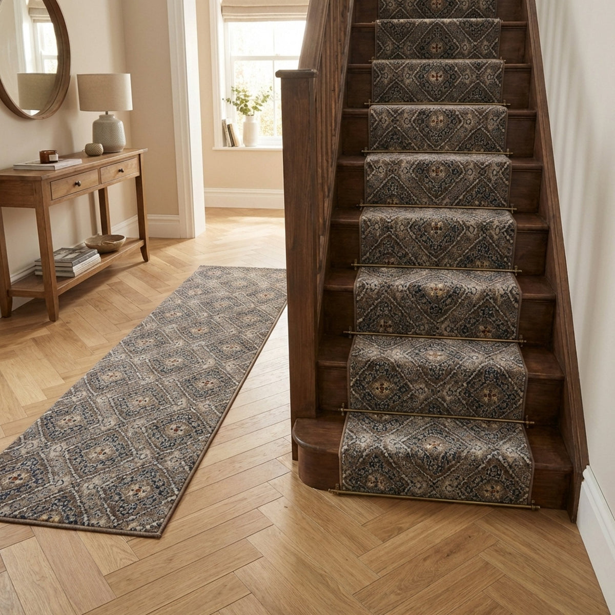 Montville Latte Sand Stair Runner