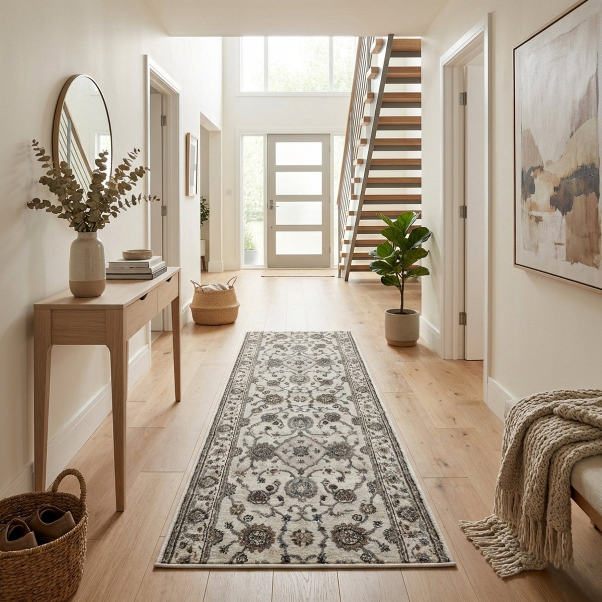 Adore Whitecap Greige Hall Runner