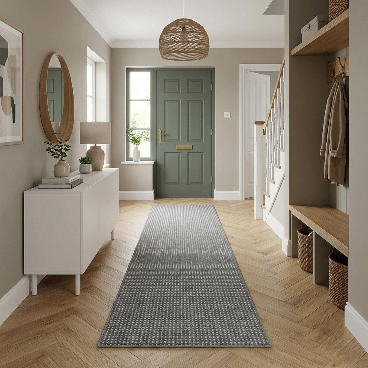 Canyon Gravel Cement Hall Runner